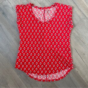 EUC LOFT short sleeve linen shirt Women’s size XS